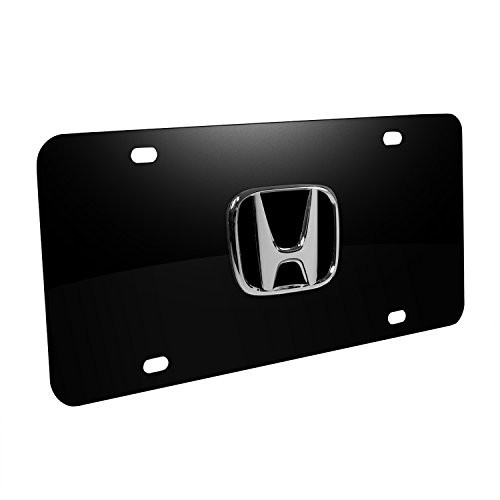 Au-Tomotive Gold, INC. Honda 3D Logo Black Metal License Plate, Au-Tomotive Gold, INC. Honda 3D Logo Black Metal License Plate,
