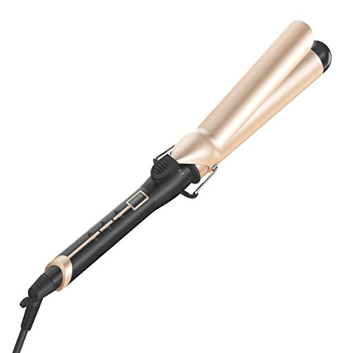 Anjou Curling Iron 1 5 inch with Tourmaline Ceramic Coating  Hair Curling Wand 1 1-2 inch with Anti-scalding Insulated Tip  Hair Salon Curler Waver Ma