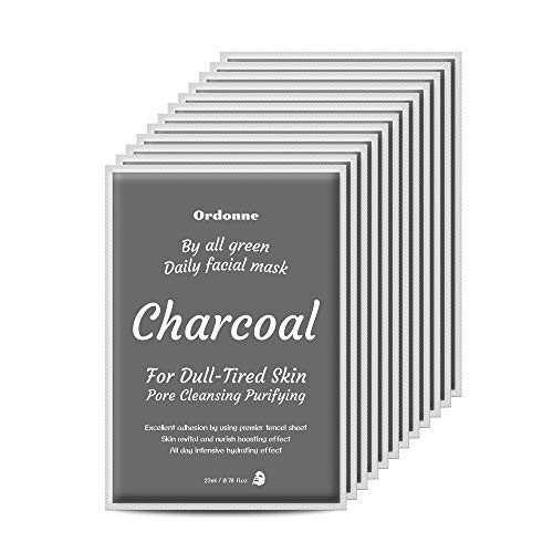 Ordonne By All Green Daily Facial TENCEL Sheet Mask 12EA -Charcoal mask sheet-