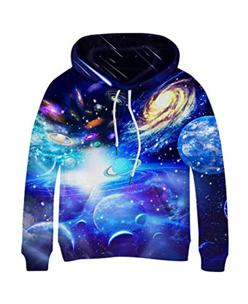 Kayolece Boys Girls Space Sweatshirts 3D Unisex Cool Galaxy Pullover Hoodies with Pockets for Kids 12-14Y Size XXL Kayolece Boys Girls Space Sweatshirts 3D Unisex Cool Galaxy Pullover Hoodies with Pockets for Kids 12-14Y Size XXL