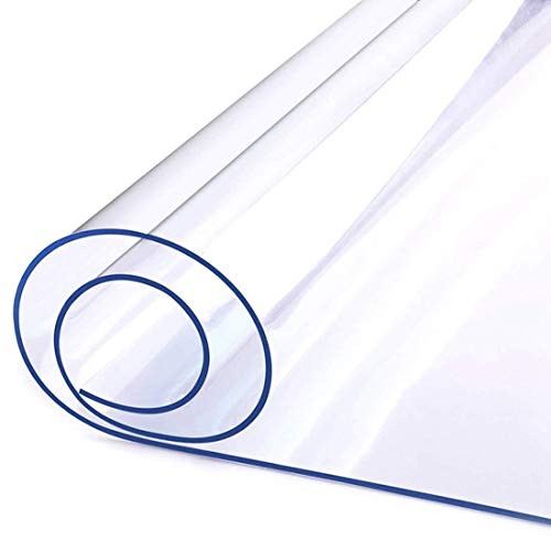 LovePads 1 5mm Thick 28 x 48 Inches Clear Table Cover Protector  Desk Pad Mat  Rectangular Plastic Table Top Protector  PVC Table Pad for Writing Desk