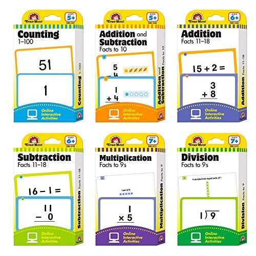 Math Facts Flashcards Set of 6 Packs