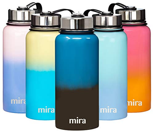 MIRA 32 Oz Stainless Steel Vacuum Insulated Wide Mouth Water Bottle - Thermos Keeps Cold for 24 hours Hot for 12 hours - Double Walled Travel Flask - MIRA 32 Oz Stainless Steel Vacuum Insulated Wide Mouth Water Bottle - Thermos Keeps Cold for 24 hours Hot for 12 hours - Double Walled Travel Flask -