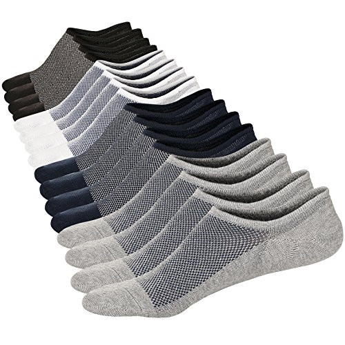 Womens No Show Ankle Low Cut Invisible Socks Comfy Cotton Casual Non-Slip Socks 8 Pairs Size S