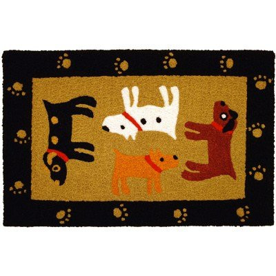 Home Comfort Jellybean Rug Woof Woof Black