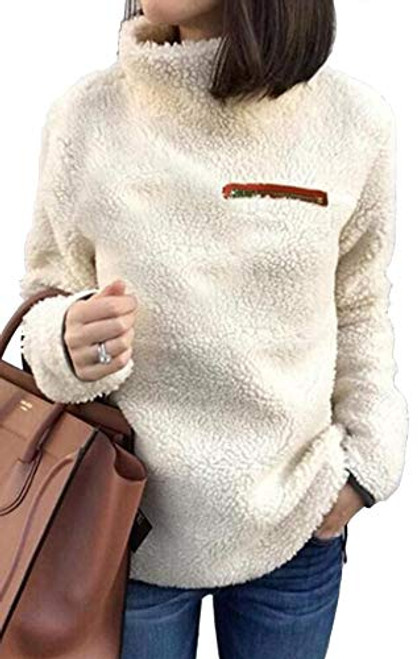 onlypuff Sherpa Coat Women Pullover Sweaters White Sweatshirt Casual Winter Warm Tops L onlypuff Sherpa Coat Women Pullover Sweaters White Sweatshirt Casual Winter Warm Tops L