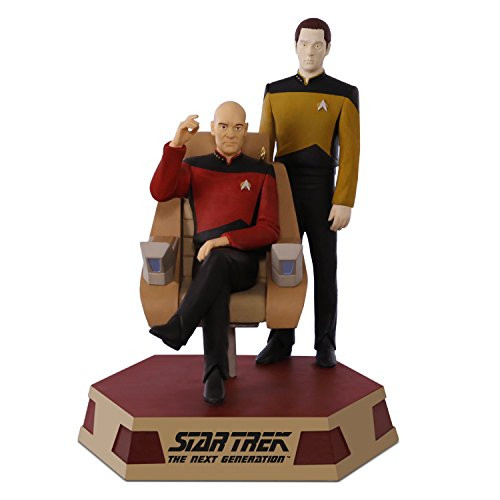 Hallmark Keepsake 2017 STAR TREK: The Next Generation Captain Jean-Luc Picard and Lieutenant Commander Data Sound Christmas Ornament