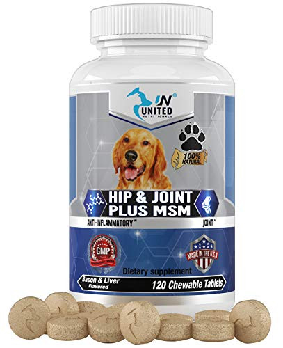 United Nutritionals Glucosamine for Dogs - Hip and Joint Supplement for Dog Arthritis Pain Relief - with Chondroitin and MSM - Advanced Mobility - All Bre
