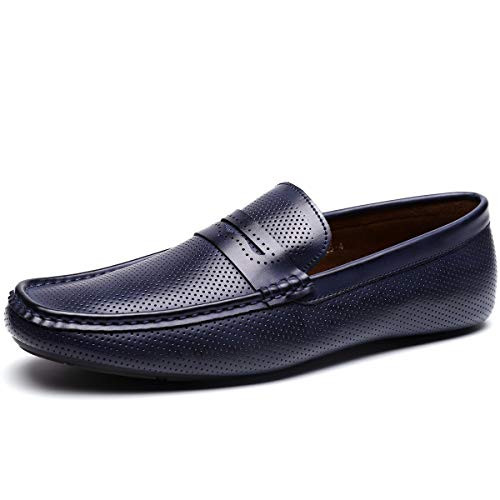 Baronero Mens Casual Loafers for Men Slip-on Driving Loafers Shoes Walking Shoes Blue 9 M US