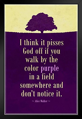 Alice Walker The Color Purple Quotation Art Print Framed Poster by ProFrames 14x20 inch