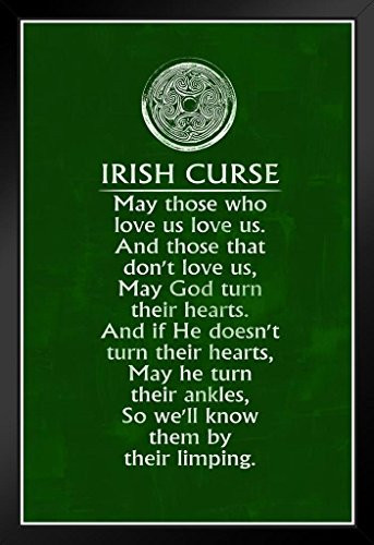 Irish Curse Art Print Framed Poster by ProFrames 14x20 inch