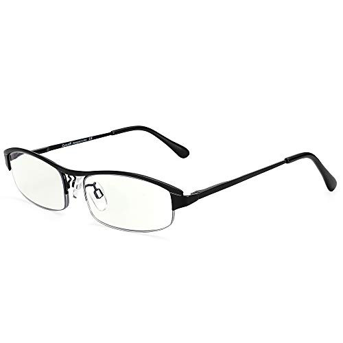 Cyxus Blue Light Blocking Reading Glasses Half Frame Clear Lens Magnification Readers for Men Women