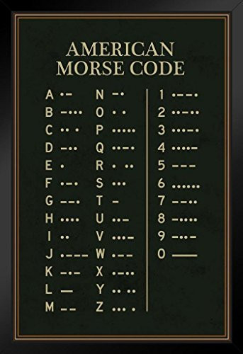 American Morse Code Art Print Framed Poster by ProFrames 14x20 inch