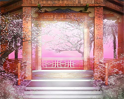 AOFOTO 10x8ft Chinese Style Backdrop for Photography Vintage Pavilion Spring Flower Trees Garden Background Wedding Archway Photo Studio Props Lovers AOFOTO 10x8ft Chinese Style Backdrop for Photography Vintage Pavilion Spring Flower Trees Garden Background Wedding Archway Photo Studio Props Lovers