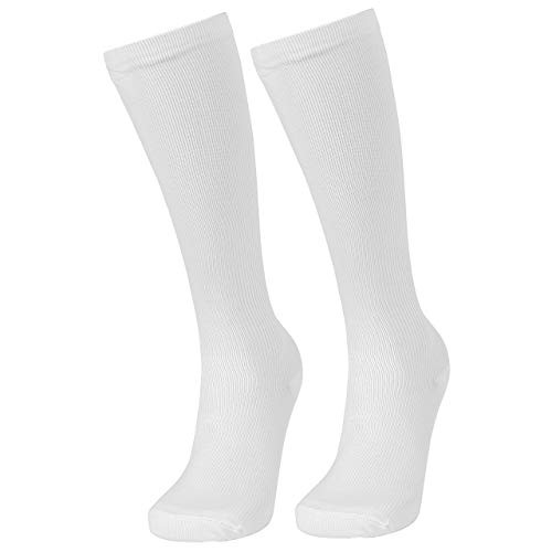 Faleto Compression Socks 15-25mmHg High Knee Nurse Socks for Men and Women
