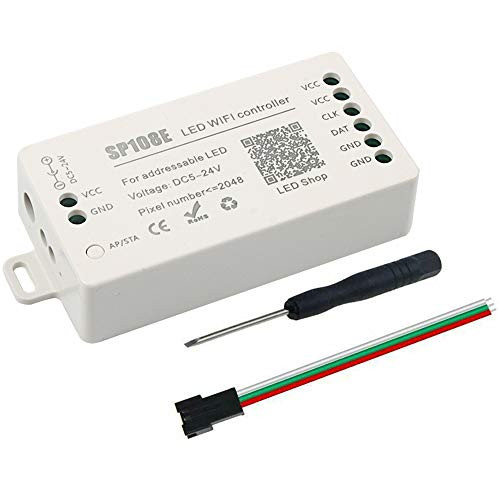 RGBZONE WS2812B WS2811 WS2801 LED SP108E WiFi Controller DC5~24V for SK6812 SK6812-RGBW WS2812 WS2813 WS2815 AL2815 Strip Light  iOS-Android App Group