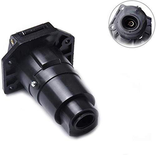 Amhousejoy 7 Way Round RV Trailer Plug Blade Connector Adapter Socket