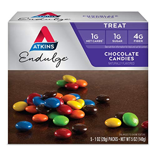 Atkins Endulge Choco Candies  Delicious Low Carb  Low Sugar Snack with Rich Choco in Bite-Size Pieces  5 ounce per Pack -2 Packs-