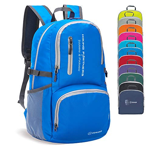 Durable Packable Water Resistant Backpack Small Daypack for Women Men ZOMAKE Ultra Lightweight Travel Backpack 