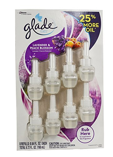 Glade Limited Edition PlugIns Scented Oils Refills 25% More 8 Ct - Lavender & Peach Blossom