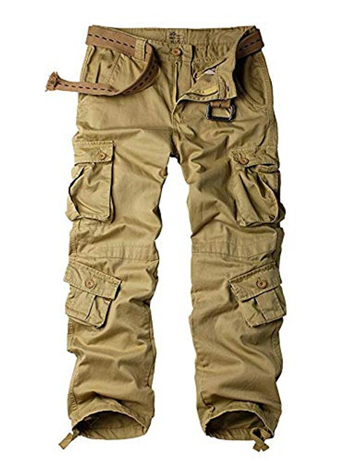 Womens Tactical Pants Cotton Casual Cargo Work Pants Military Army Combat Trousers 8 Pockets Khaki 34-US 14- Womens Tactical Pants Cotton Casual Cargo Work Pants Military Army Combat Trousers 8 Pockets Khaki 34-US 14-