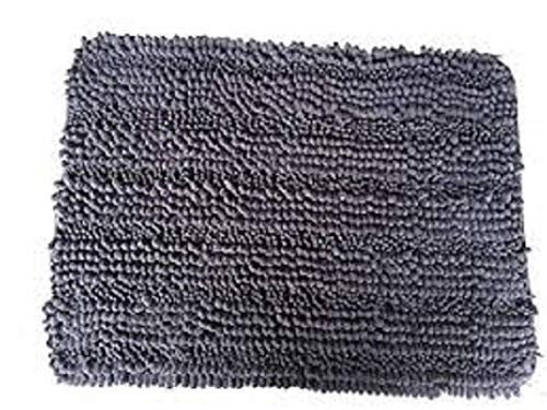 Norwex LIM Chenille Bath Mat, Spa Stone Grey Texture is Soft and Fluffy.