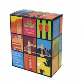 Ahmad Tea Taste of London, 40 Tea Bags: Earl Grey, English Breakfast, Peach and Passion Fruit, and Pure Green Tea