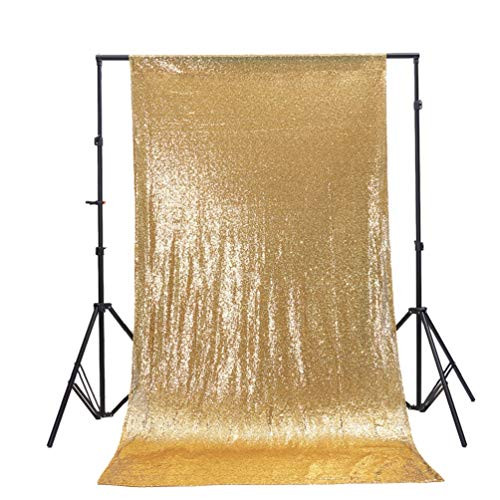 Zdada Gold Glitter Sequin Backdrop - 5X7FT Party Photography Sequin Backdrop Curtain for Wedding Sparkly-Photo Sequin Backdrop