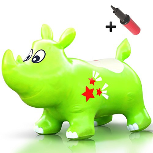 WALIKI TOYS Bouncy Kent the Rhino Inflatable Horse Hopper (Space Hopper, Jumping Horse, Ride-on Bouncy Animal) WALIKI TOYS Bouncy Kent the Rhino Inflatable Horse Hopper (Space Hopper, Jumping Horse, Ride-on Bouncy Animal)