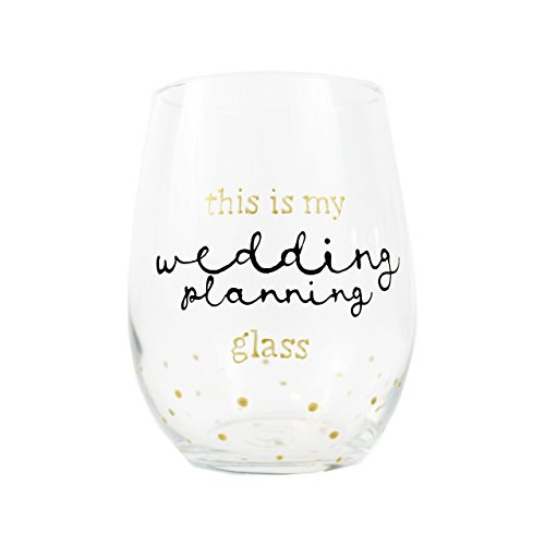Wedding Planning Wine Glass Engagement Gifts For Her Stemless Fun Gift For The Bride 21oz