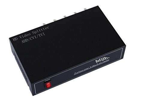 BeElion 8Way BNC Coaxl TV CCTV DVR Composite Video 1 In to 8 Out Ports Switch Splitter Amplifier Box, AHD/CVI/TVI Camera