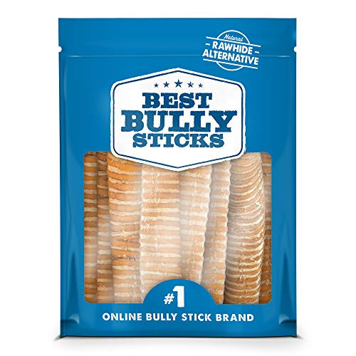 Best Bully Sticks Premium 12-inch Beef Trachea Dog Chews -12 Pack- - All-Natural  Grain-Free  100 Beef  Single-Ingredient Dog Treat Chew - Promotes D