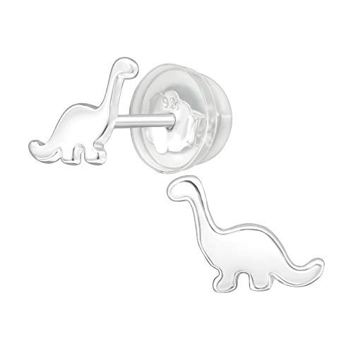 AUBE JEWELRY Hypoallergenic 925 Sterling Silver Brontosaurus Dinosaur Stud Earrings with Silicone Coated Push Backs for Girls and Women AUBE JEWELRY Hypoallergenic 925 Sterling Silver Brontosaurus Dinosaur Stud Earrings with Silicone Coated Push Backs for Girls and Women
