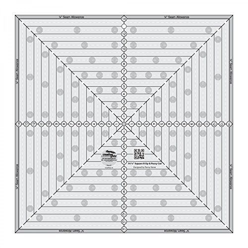 Quilting Template and Ruler 14.5 Inch Square it Up & Fussy Cut - Creative Grids Square Ruler