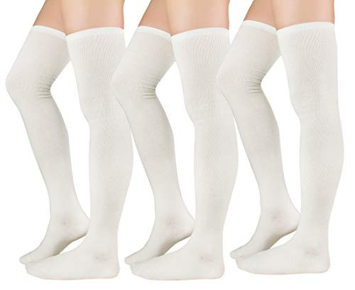 Zando Women Casual Thigh High Stockings Long Thigh High Socks Over the Knee Socks Cosplay Knee High Socks Leg Warmers Thin Thigh High Sockings for Wom