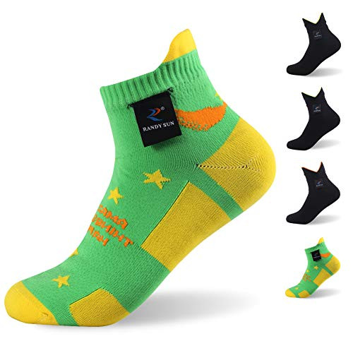 Cycling Tab Socks  RANDY SUN Men And Women Athletic Ankle Running Hiking Tennis 100 Waterproof Camping Socks  1 Pair-GreenandYellow M