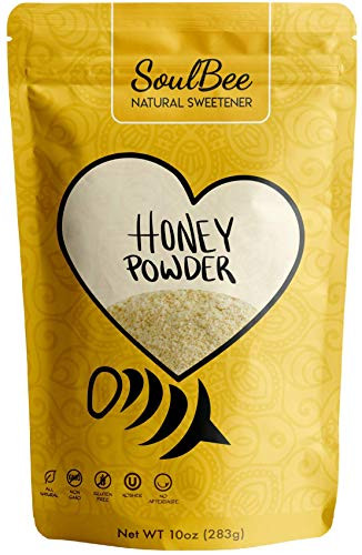 SoulBee GRANULATED HONEY POWDER - Dehydrated honey crystals as Natural Sweetener for drinks and meals low Calories  Non GMO  Gluten Free - Superfood -