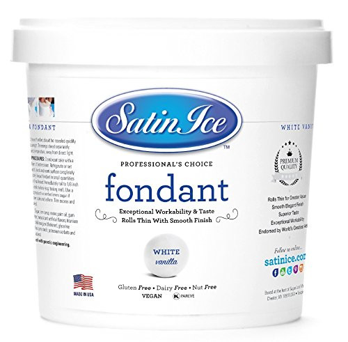 Satin Ice White Fondant  Vanilla  10 Pounds