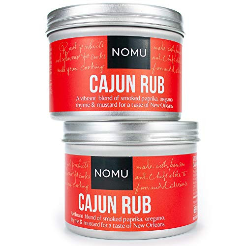 NOMU Cajun Seasoning Rub -2-Pack - 4 58oz- - Blend of 11 Herbs and Spices - Paleo Vegan Non-Irradiated No MSG or Preservatives NOMU Cajun Seasoning Rub -2-Pack - 4 58oz- - Blend of 11 Herbs and Spices - Paleo Vegan Non-Irradiated No MSG or Preservatives