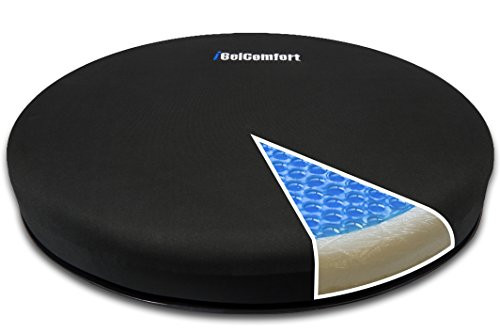 Sojoy iGelComfort Deluxe Gel Swivel Seat Cushion Featured with Memory Foam