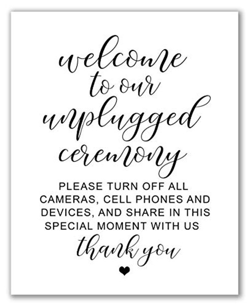 Wedding Welcome Sign - 8 x 10 - Unframed  Printable Wedding Sign  Unplugged Sign  Printable Wedding Signs  Wedding Signs  Printable Wedding Welcome