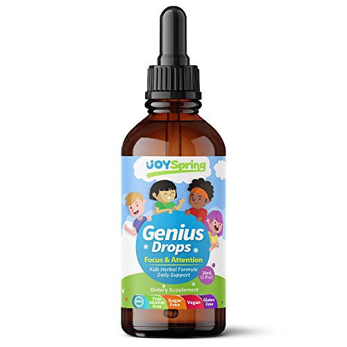 Best Natural Focus Supplement for Kids  Supports Healthy Brain Function to Improve Concentration and Attention for School  Great Tasting Liquid Calming