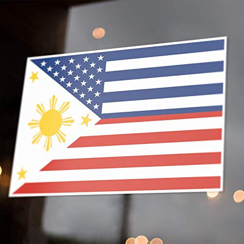 Filipino American Flag Sticker Decals USA Philippines FilAm Fil-Am Pinoy
