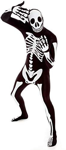 Morphsuits mens Glow Skeleton Morphsuit Fancy Dress adult sized costumes  Glow Skeleton  Medium US