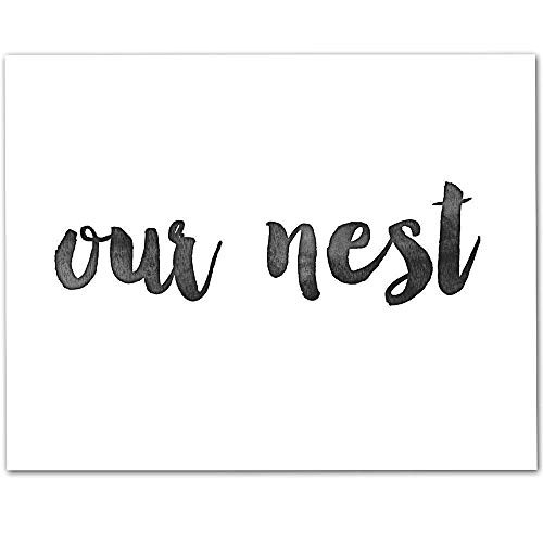 Our Nest - 11x14 Unframed Typography Art Print - Makes a Great Gift Under 15 for Home Decor