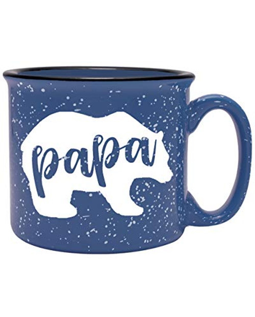 Fun Coffee Mug for Him - Papa Bear - Blue Camping Mug - Perfect Gift for Him Dad Husband Grandpa Grandfather Fathers Day Fun Coffee Mug for Him - Papa Bear - Blue Camping Mug - Perfect Gift for Him Dad Husband Grandpa Grandfather Fathers Day