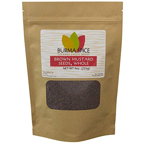 Brown Mustard Seed  Whole - Indian Mustard - Sharp Heat Flavor 9oz