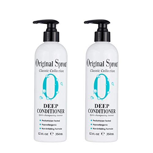 Original Sprout Deep Conditioner  Organic Vegan Deep Conditioning Treatment for Natural Hair Care 12 Ounces  -2 pack- -Packaging May Vary-