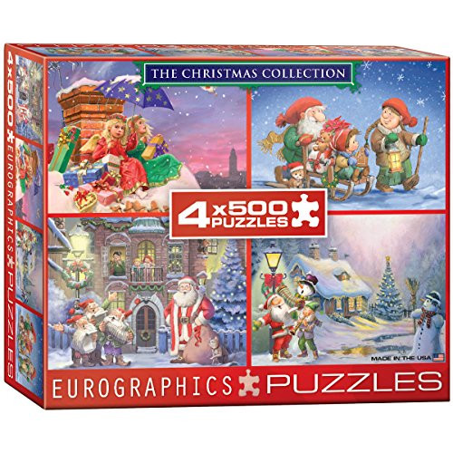 EuroGraphics The Christmas Collection Puzzles (4-Pack/500-Piece)