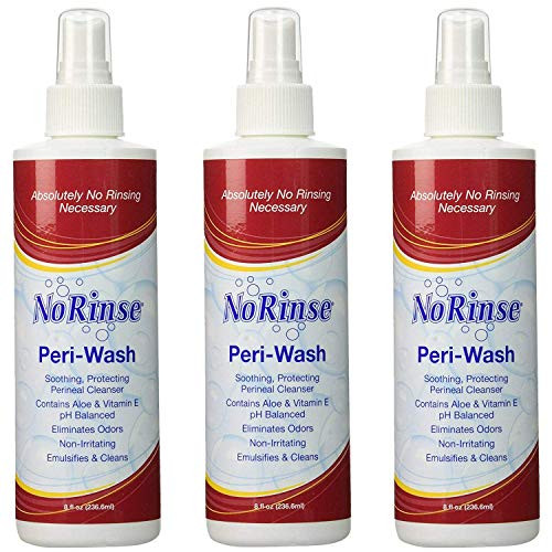 No-Rinse Peri-Wash  8 fl oz - Soothing  Protecting Perineal Cleanser -Pack of 3-